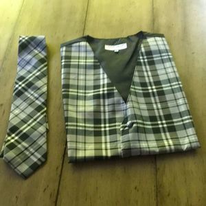 Men’s Matching Vest and Tie Vesuvio Napoli, Italy XXL NWOT